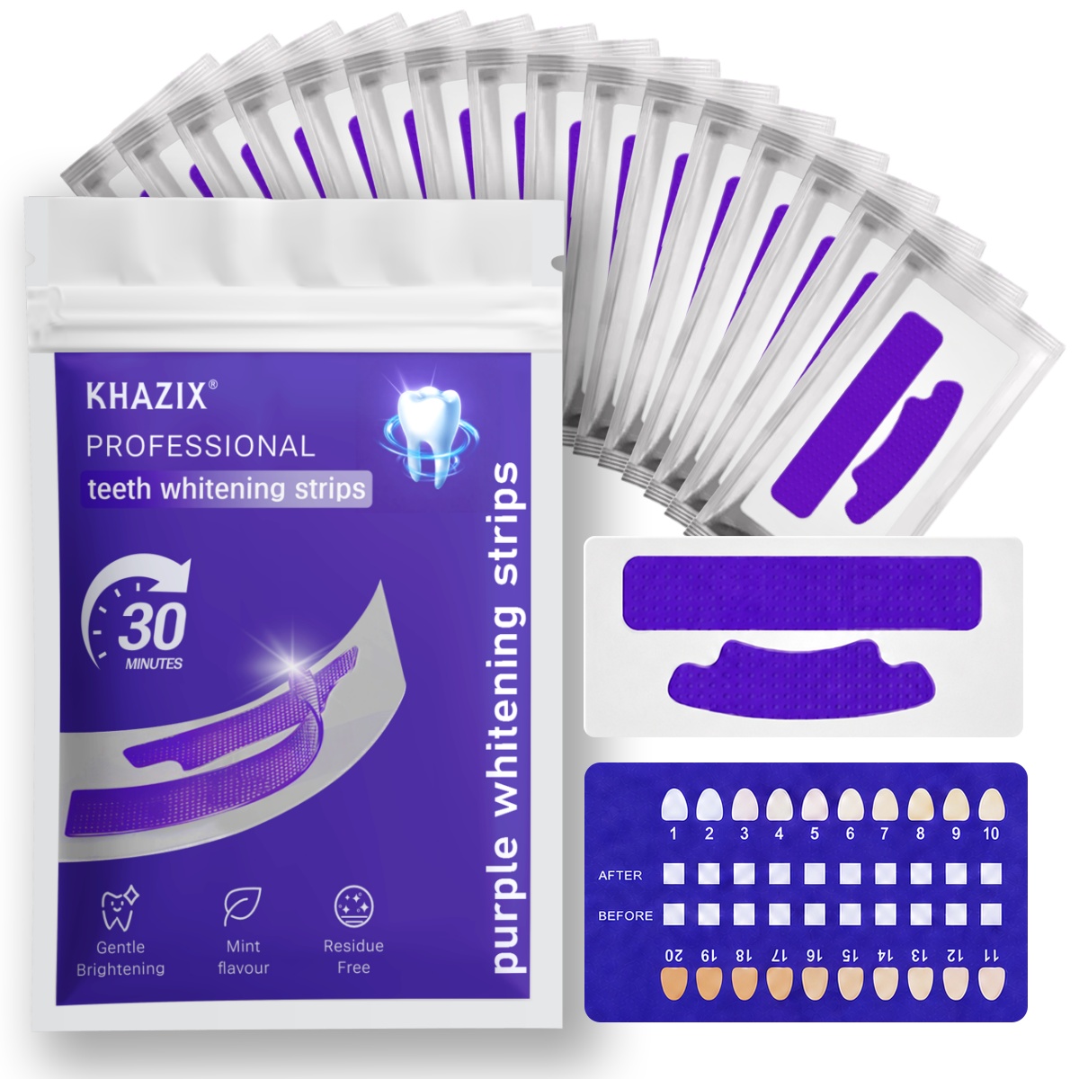 Teeth Whitening Strips Permanent - 7 قطع من شرائط تبييض الأسنان