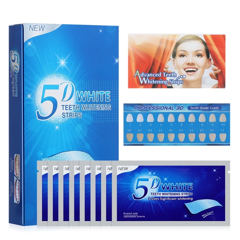 شرائط تبييض الأسنان 5D ، شريط  - مراجعة Teeth Whitening Gel Refills وسعره