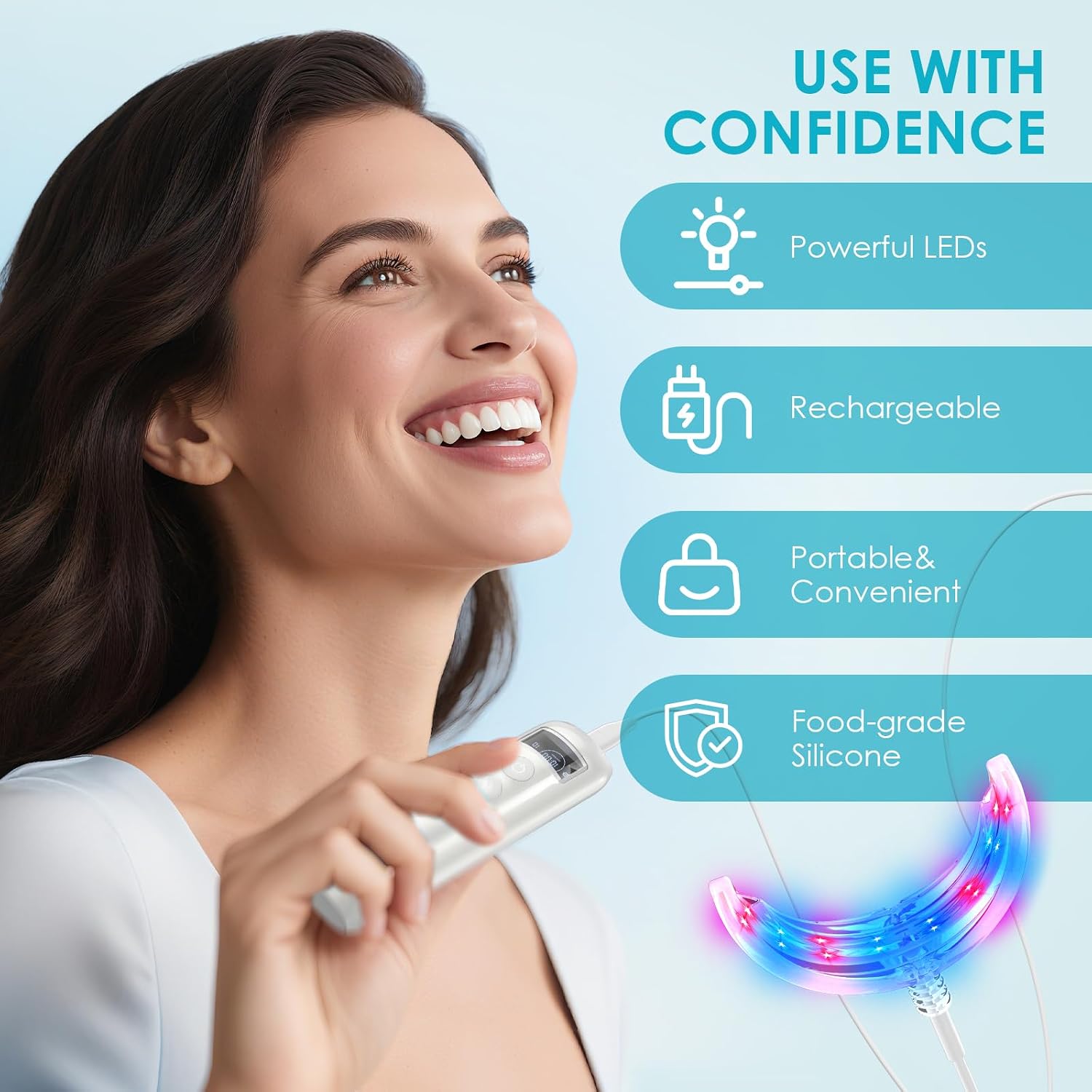 جهاز تسريع تبييض الأسنان بـ 16 - مراجعة Teeth Whitening Accelerator وسعره