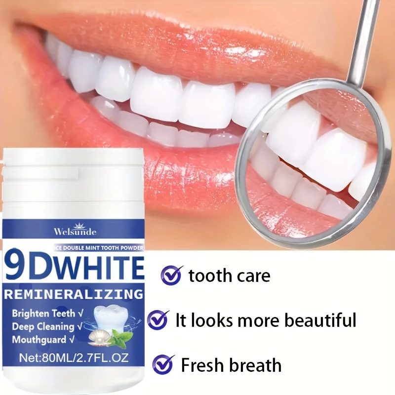 مسحوق أسنان 9D أبيض لإعادة ترس - مراجعة Teeth Whitening Q&M وسعره