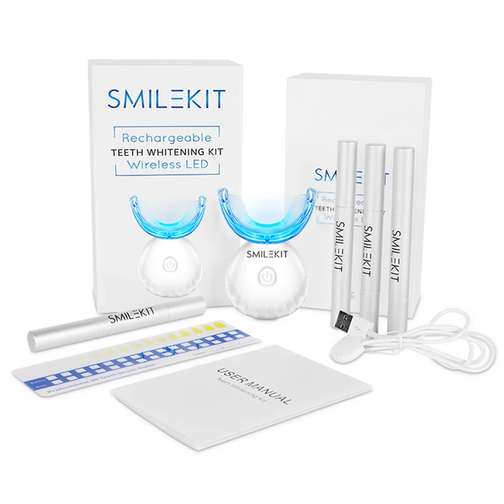 طقم تبييض الأسنان صغير 16 LED  - مراجعة Teeth Whitening Q&M وسعره