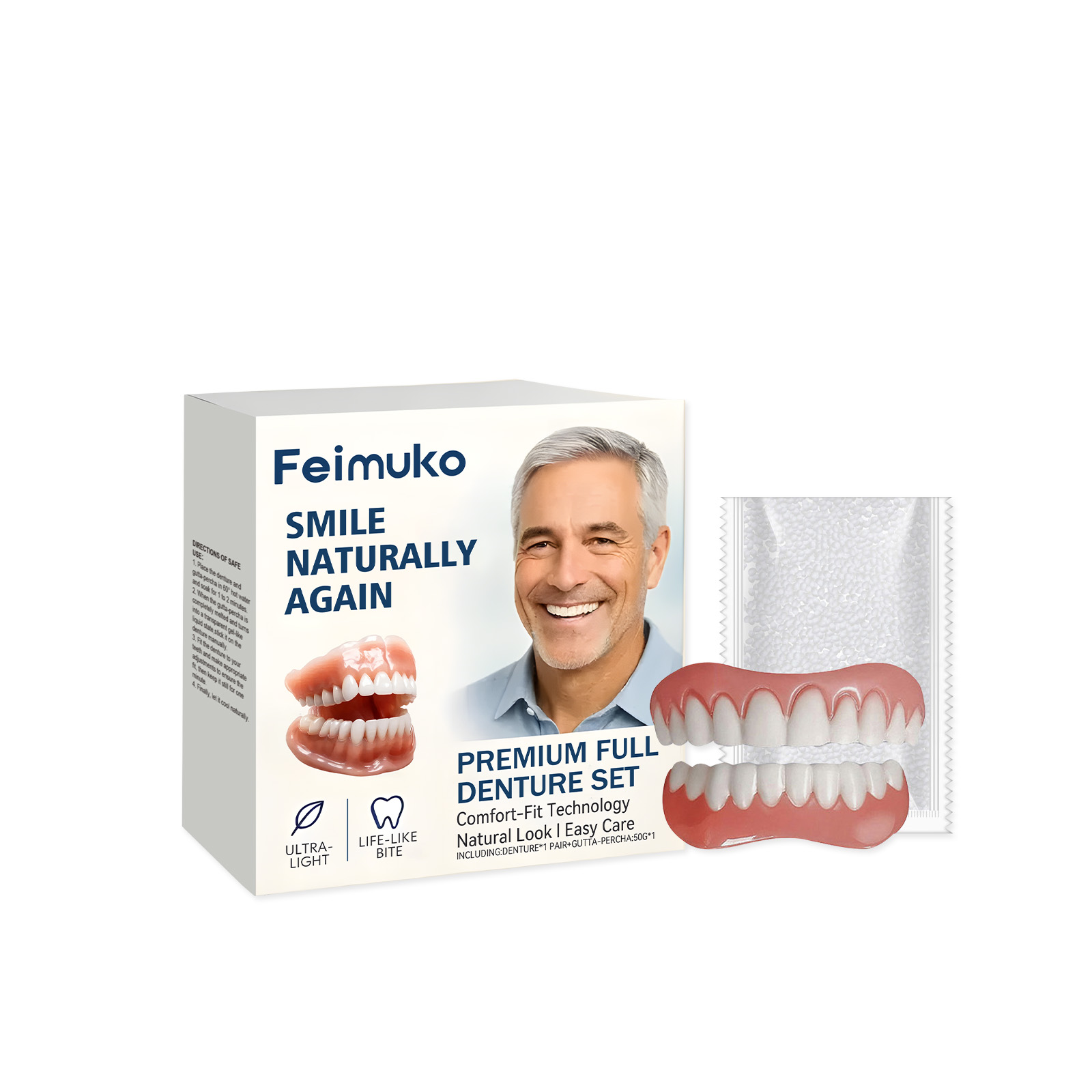 طقم أسنان اصطناعية كامل طبيعي  - مراجعة Teeth Whitening Instant وسعره