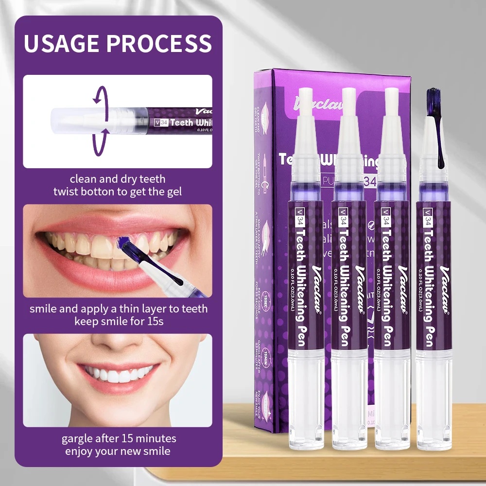 قلم جل تبييض الأسنان الأرجواني - مراجعة Teeth Whitening Gel وسعره